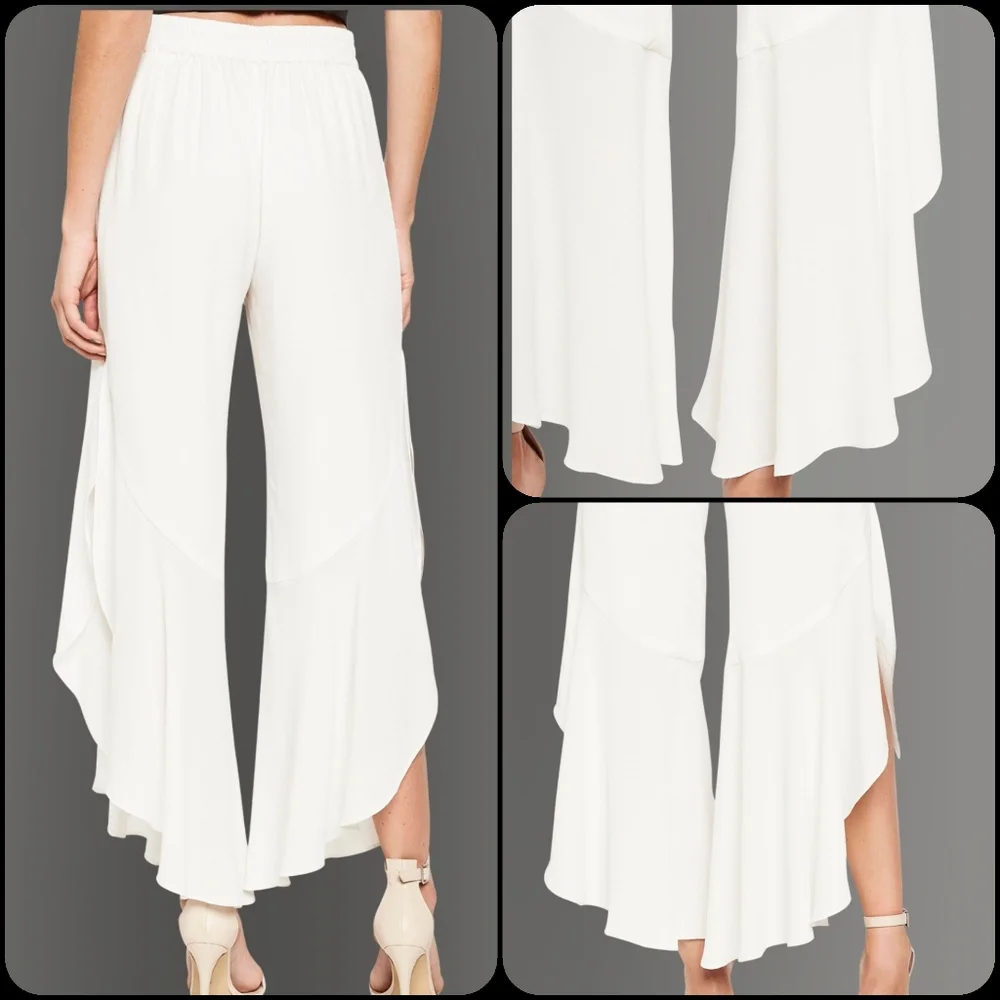 BARDOT Linda ruffle pant flares ivory size 8 RRP $99.99 - Picture 2 of 6